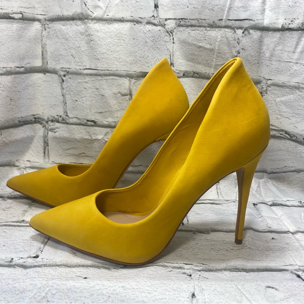 Aldo Yellow Pointed-Toe Stiletto Pumps - Picture 11 of 16